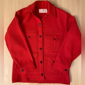 Filson Mackinaw Cruiser Vintage Wool Jacket - Red